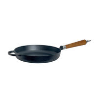 BRATPFANNE  - Schwarz/Braun, Basics, Holz/Metall (57/28/9.5cm)