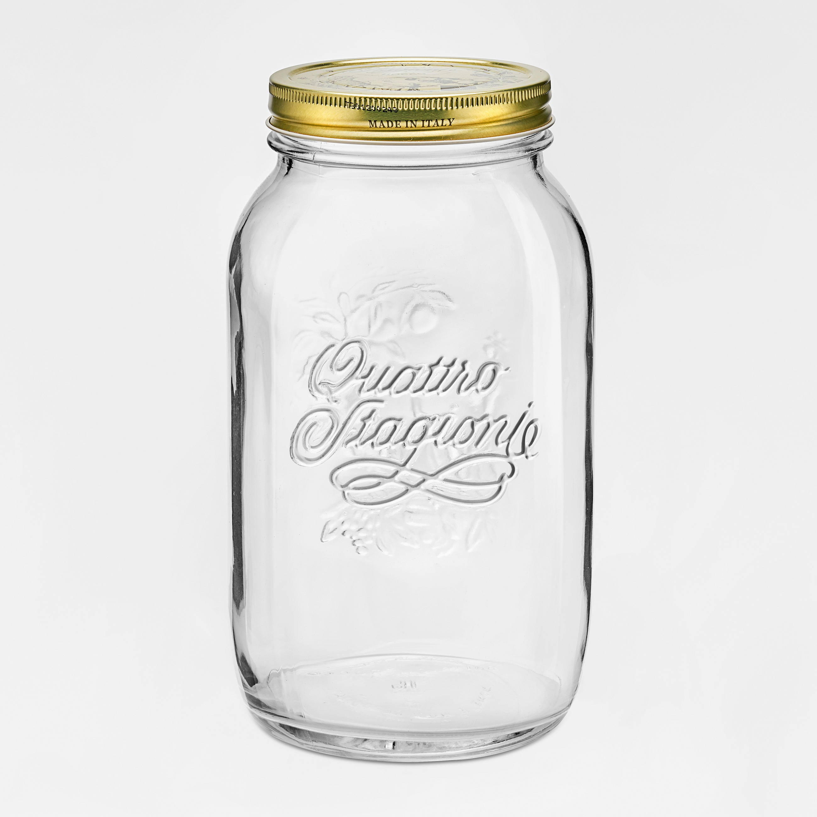 EINMACHGLAS-SET  - Transparent/Goldfarben, Basics, Glas/Metall (10/10/21cm) - Van Well