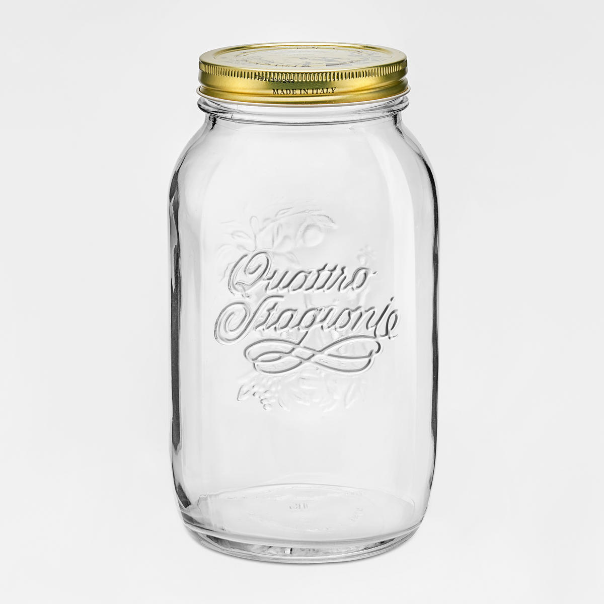 EINMACHGLAS-SET  - Transparent/Goldfarben, Basics, Glas/Metall (10/10/21cm) - Van Well