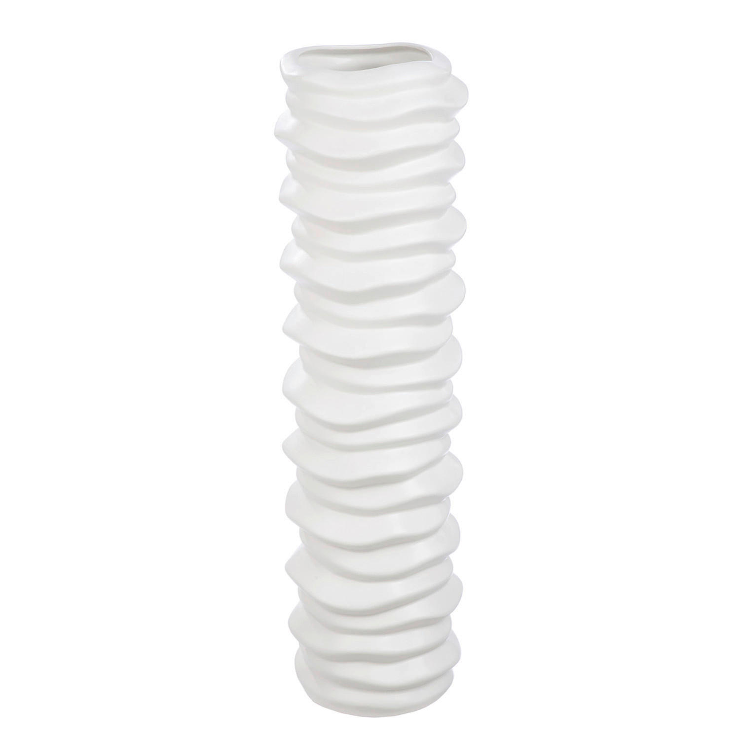 BODENVASE  - Weiss, Basics, Keramik (20/78cm)