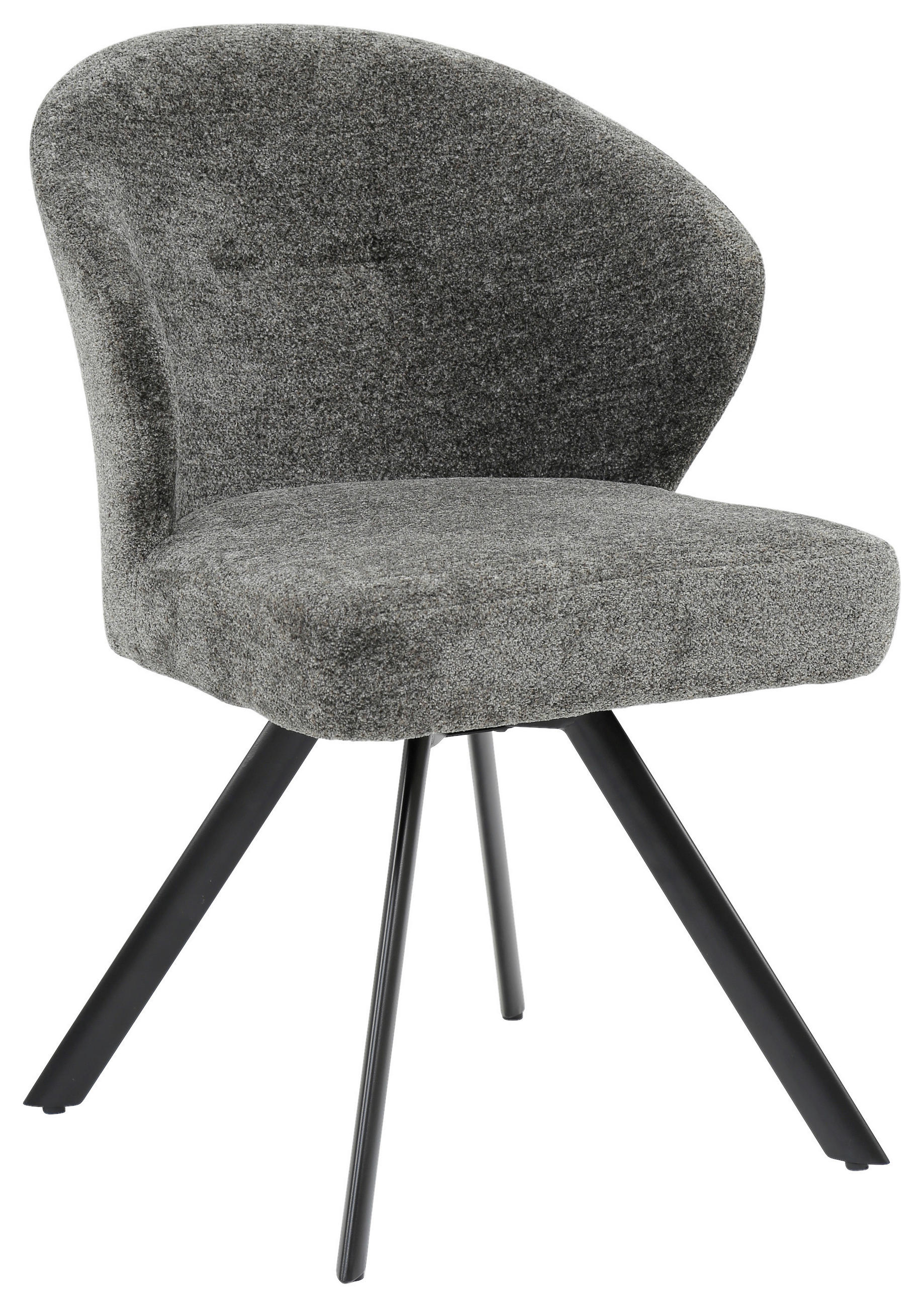 STUHL - Anthrazit/Schwarz, Design, Textil/Metall (57/84/61,5cm) - Carryhome