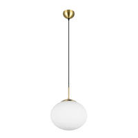HÄNGLAMPA 30/150 cm  - vit/mässingsfärgad, Basics, metall/glas (30/150cm) - Trio Leuchten