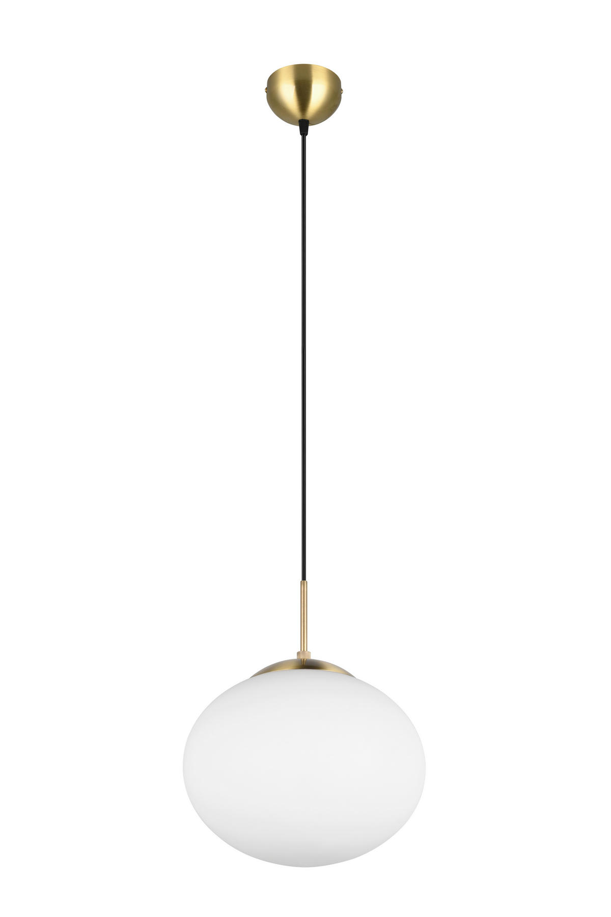 HÄNGLAMPA 30/150 cm  - vit/mässingsfärgad, Basics, metall/glas (30/150cm) - Trio Leuchten