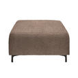 HOCKER in Textil Taupe  - Taupe/Schwarz, KONVENTIONELL, Textil/Metall (99/46/77cm) - Carryhome
