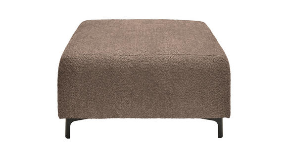 HOCKER in Textil Taupe  - Taupe/Schwarz, KONVENTIONELL, Textil/Metall (99/46/77cm) - Carryhome