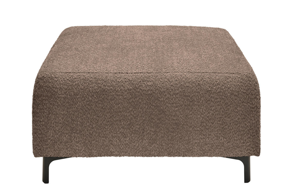 HOCKER in Textil Taupe  - Taupe/Schwarz, KONVENTIONELL, Textil/Metall (99/46/77cm) - Carryhome