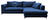 ECKSOFA Royalblau Velours  - Blau/Royalblau, Design, Textil/Metall (277/187cm) - Livetastic
