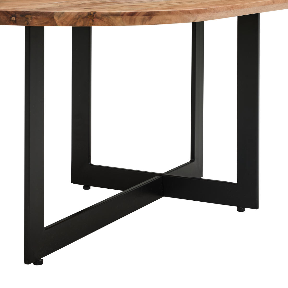 KONFERENČNÝ STOLÍK, prírodná farba, čierna, drevo, kov, 105/45/60 cm - čierna/prírodná farba, Design, kov/drevo (105/45/60cm) - MID.YOU