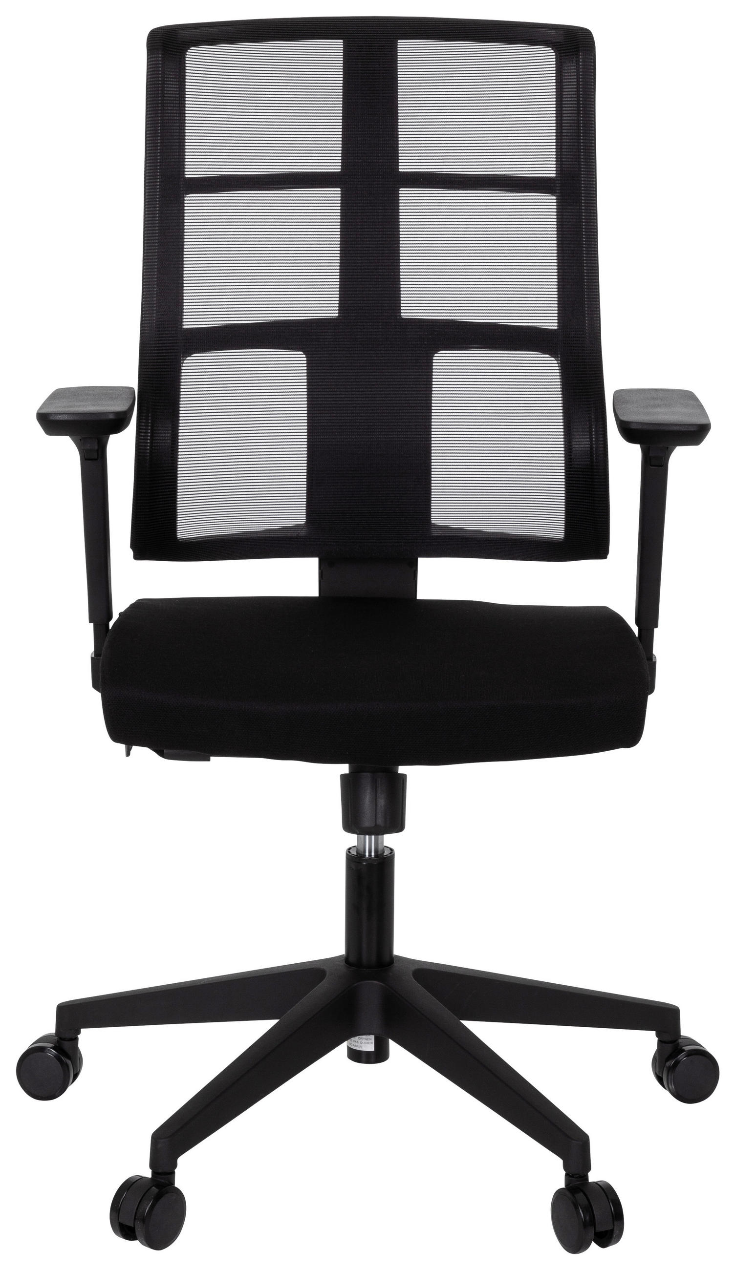 DREHSTUHL  in Netzbespannung, Flachgewebe Schwarz  - Schwarz, MODERN, Kunststoff/Textil (65/124/60cm) - MID.YOU