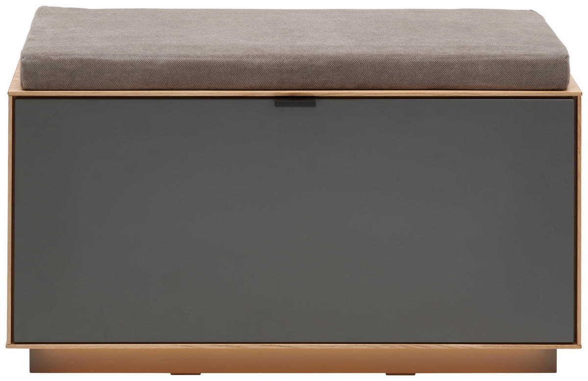 GARDEROBENBANK 85/42/42 cm  - Eichefarben/Schwarz, Natur, Holz/Holzwerkstoff (85/42/42cm) - Linea Natura