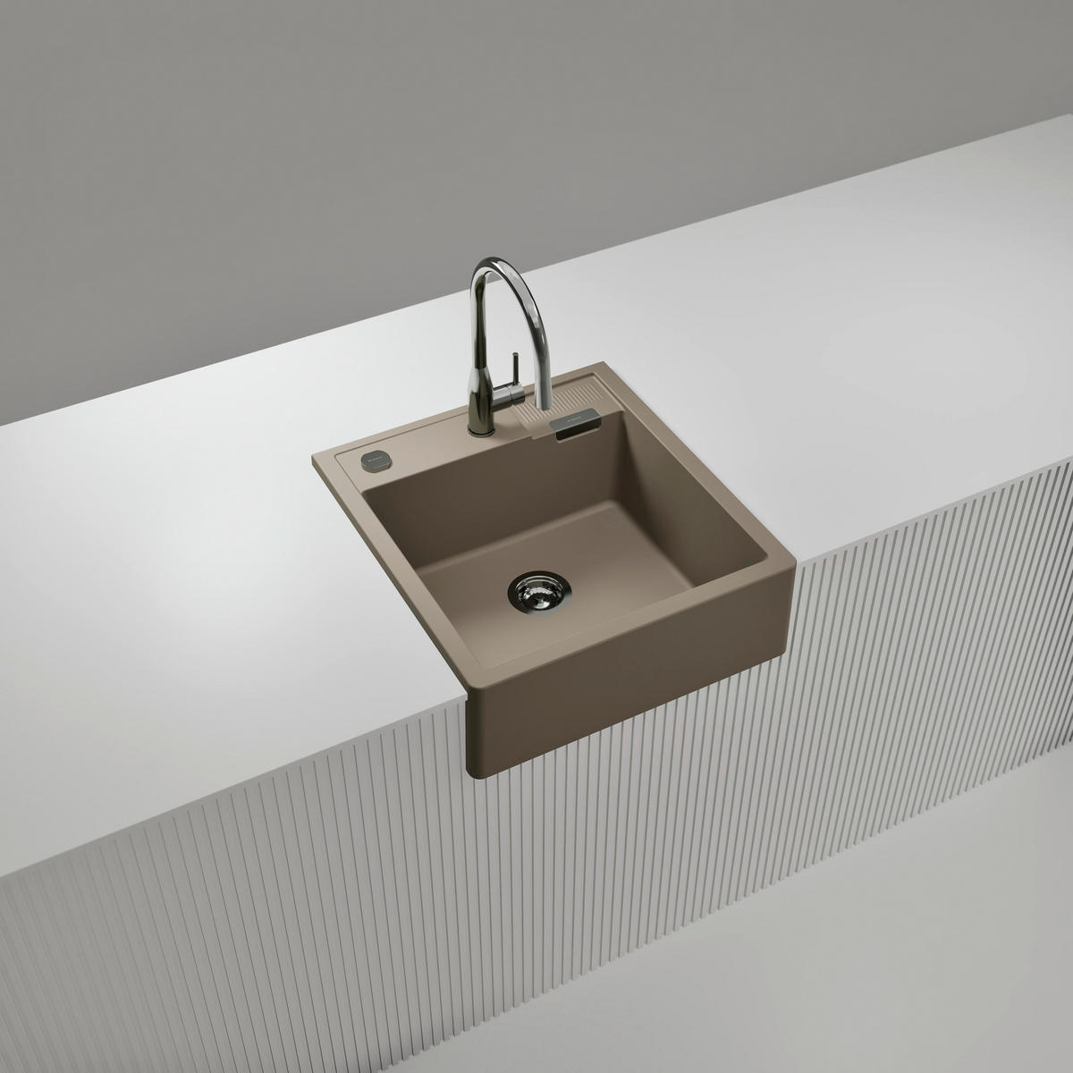 SPÜLE KALM100MTWI  - Beige, Basics, Stein (59,8/33,6/63cm) - Schock