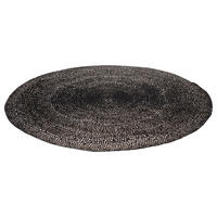 TEPPICH 150 cm Schwarz  - Schwarz, Trend, Textil (150cm)
