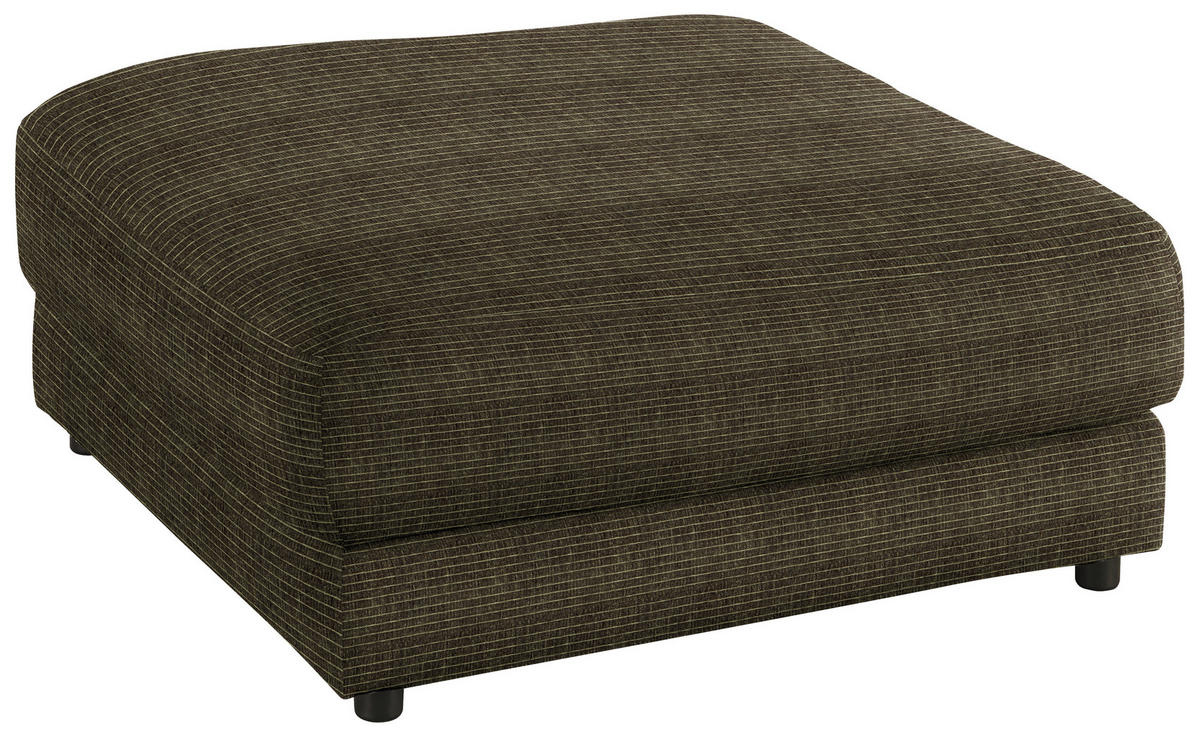 HOCKER in Textil Olivgrün  - Schwarz/Olivgrün, Design, Kunststoff/Textil (100/86/100cm) - Lomoco