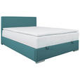 BOXBETT 140/200 cm  in Petrol  - Chromfarben/Petrol, KONVENTIONELL, Kunststoff/Textil (140/200cm) - Carryhome