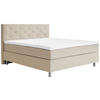 BOXSPRINGBETT 180/200 cm  in Beige  - Beige/Alufarben, KONVENTIONELL, Textil/Metall (180/200cm) - Welnova