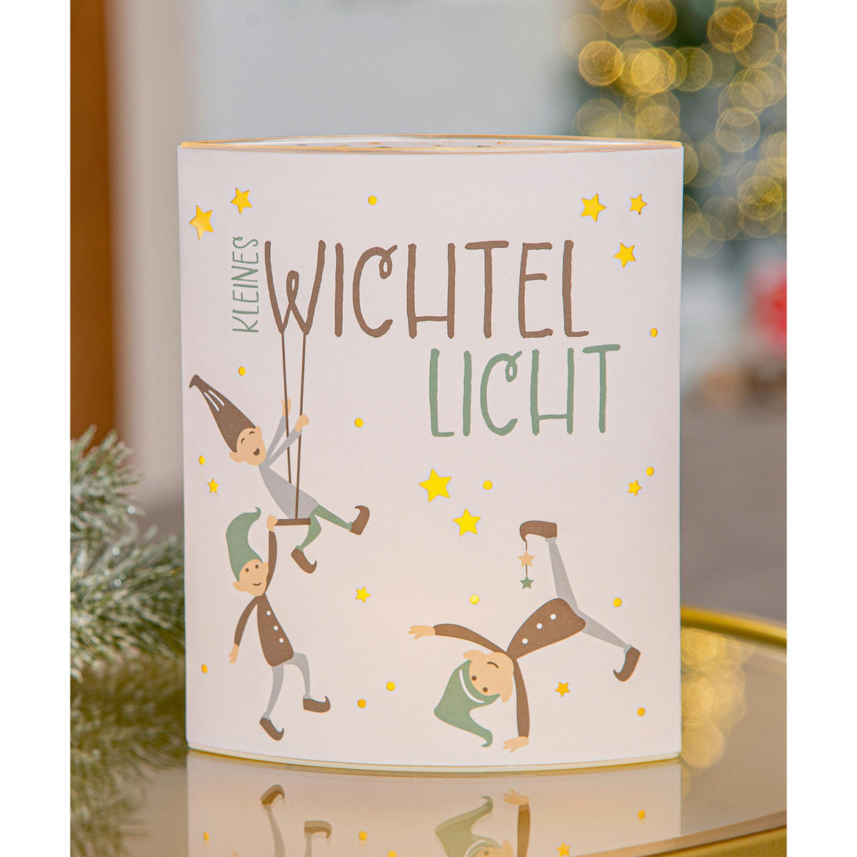 LED-DEKOLEUCHTE  - Weiß, LIFESTYLE, Papier (13/16/5cm)