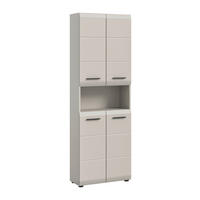 HOCHSCHRANK 60/185/30 cm  - Kaschmir/Schwarz, Trend, Holzwerkstoff/Kunststoff (60/185/30cm) - MID.YOU