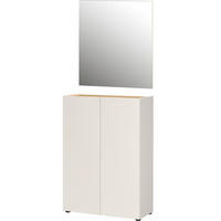 GARDEROBE 2-teilig  in 74/200/33 cm  - Kaschmir/Eichefarben, Design, Glas/Holzwerkstoff (74/200/33cm) - Germania