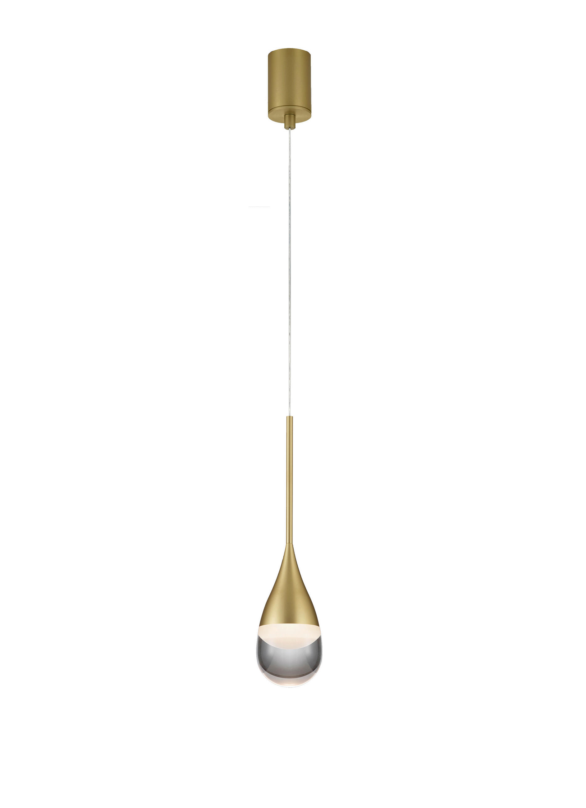 LED-PENDELLEUCHTE Deep 8/200 cm - Goldfarben, KONVENTIONELL, Metall (8/200cm) - Helestra