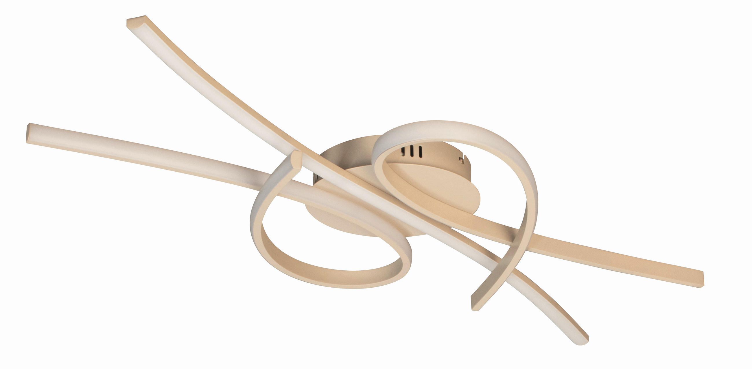 LED-DECKENLEUCHTE Biba 44/100 cm   - Sandfarben, Design, Metall (44/100cm) - Fischer & Honsel