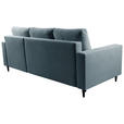 ECKSOFA  in Struktur Dunkelgrau  - Dunkelgrau/Schwarz, MODERN, Holz/Kunststoff (230/145cm) - Carryhome