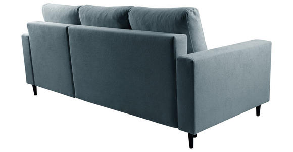 ECKSOFA  in Struktur Dunkelgrau  - Dunkelgrau/Schwarz, MODERN, Holz/Kunststoff (230/145cm) - Carryhome