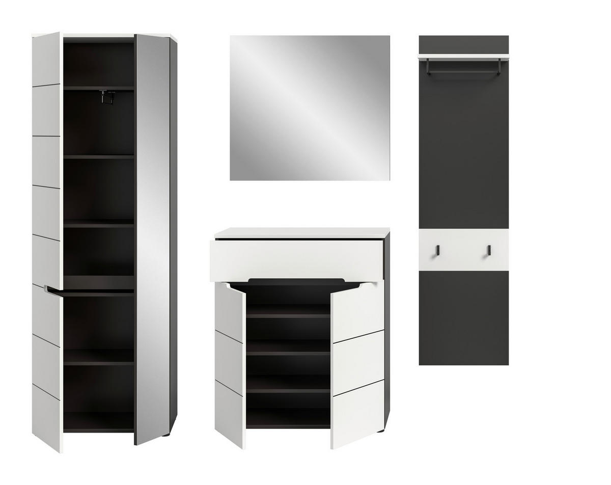 ELŐSZOBAFAL - fehér, Design, faalapú anyag (220/190/37cm) - Livetastic