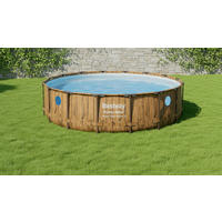 POOL SET VISTA SERIES 56725GS 488/122 cm  - Blau/Braun, KONVENTIONELL, Kunststoff/Metall (488/122cm) - Bestway