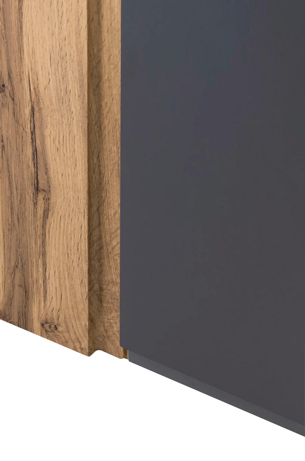 VÄGGHÄNGT SKÅP  - ek Wotan/grå, Modern, trämaterial (65/64/20cm) - Held