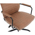 DREHSTUHL Mikrofaser Braun  - Schwarz/Braun, Design, Kunststoff/Textil (62/100-109,5/65,5cm) - Carryhome
