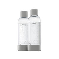 WASSERSPRUDLER-FLASCHE 2er Pack 1,0ltr.  - Salbeigrün, Basics, Naturmaterialien/Kunststoff (8.7/26.7cm) - mysoda