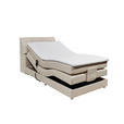 BOXSPRINGBETT 120/200 cm in Creme - Silberfarben/Creme, Design, Kunststoff/Textil (120/200cm) - Esposa