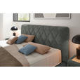 BOXSPRINGBETT 180/200 cm  in Grau  - Schwarz/Grau, Design, Kunststoff/Textil (180/200cm) - Johann Jakob