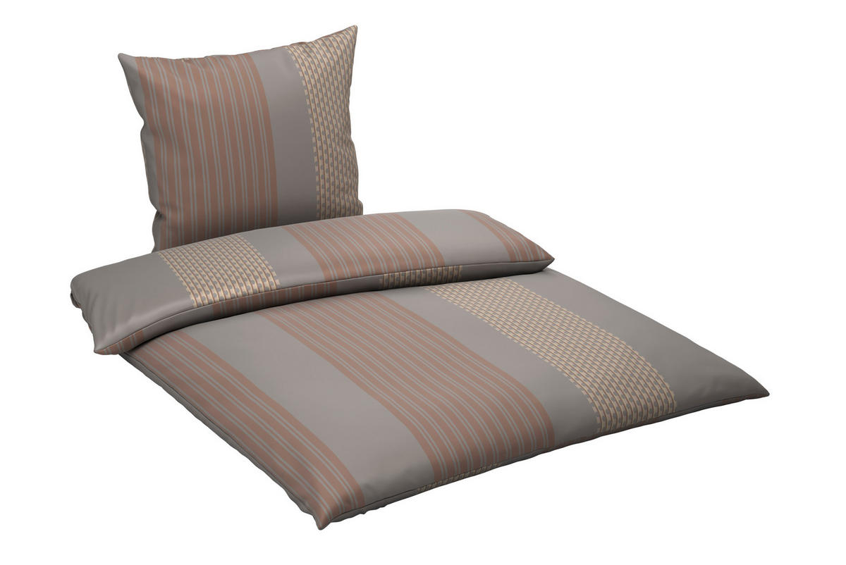 BETTWÄSCHE Satin 135/200 cm  - Grau, Textil (135/200cm) - Dieter Knoll
