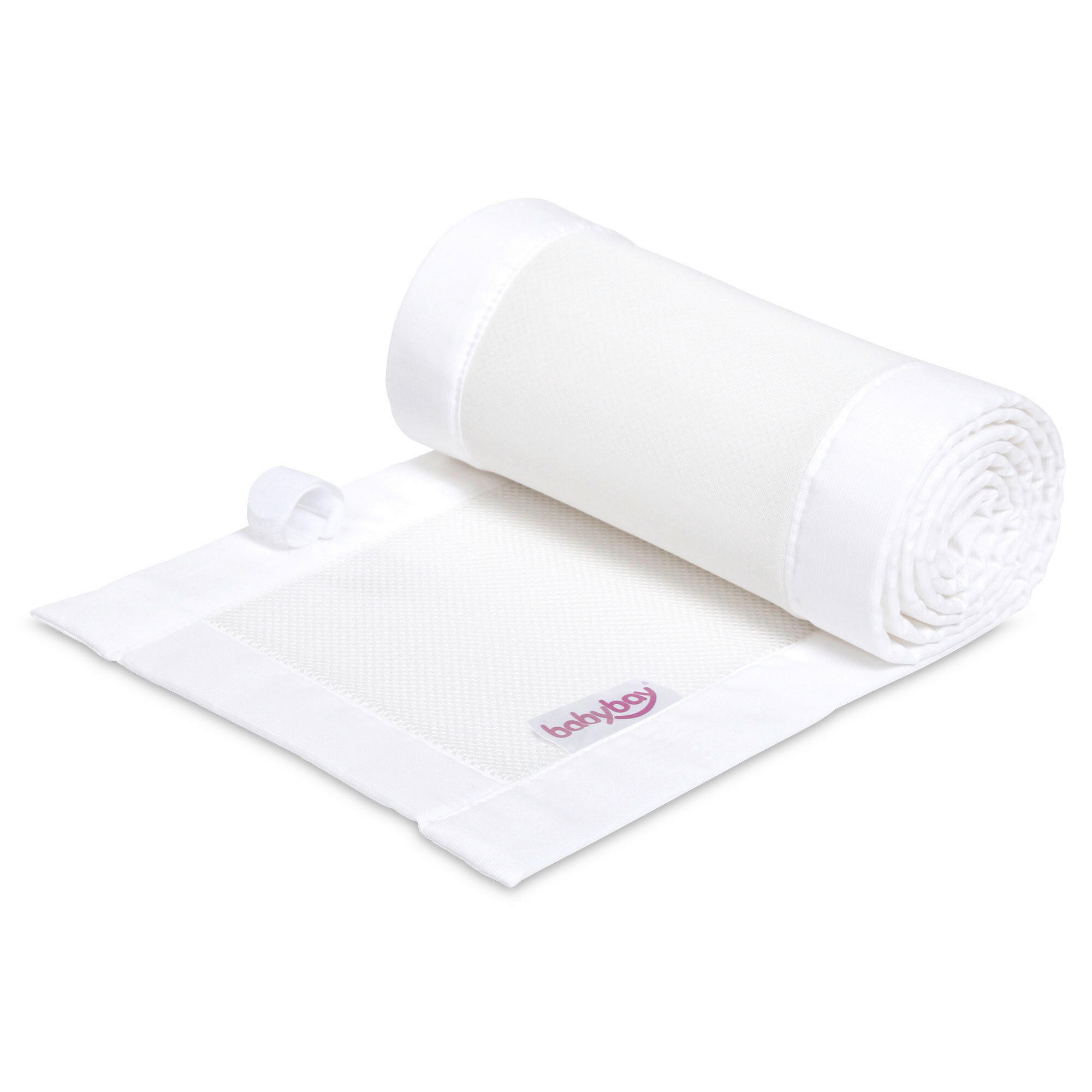 NESTCHEN babybay Nestchen 3D Mesh  - Weiß, Basics, Naturmaterialien (149/24/2cm) - Tobi