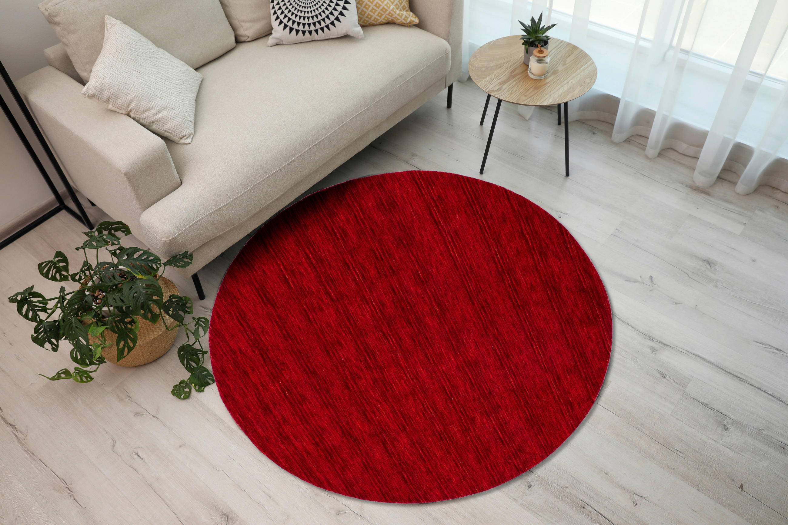 WOLLTEPPICH 150 cm Katalog 01/2021 Indien Rot, Dunkelrot, Hellrot, Weinrot  - Hellrot/Rot, KONVENTIONELL, Textil (150cm) - Cazaris
