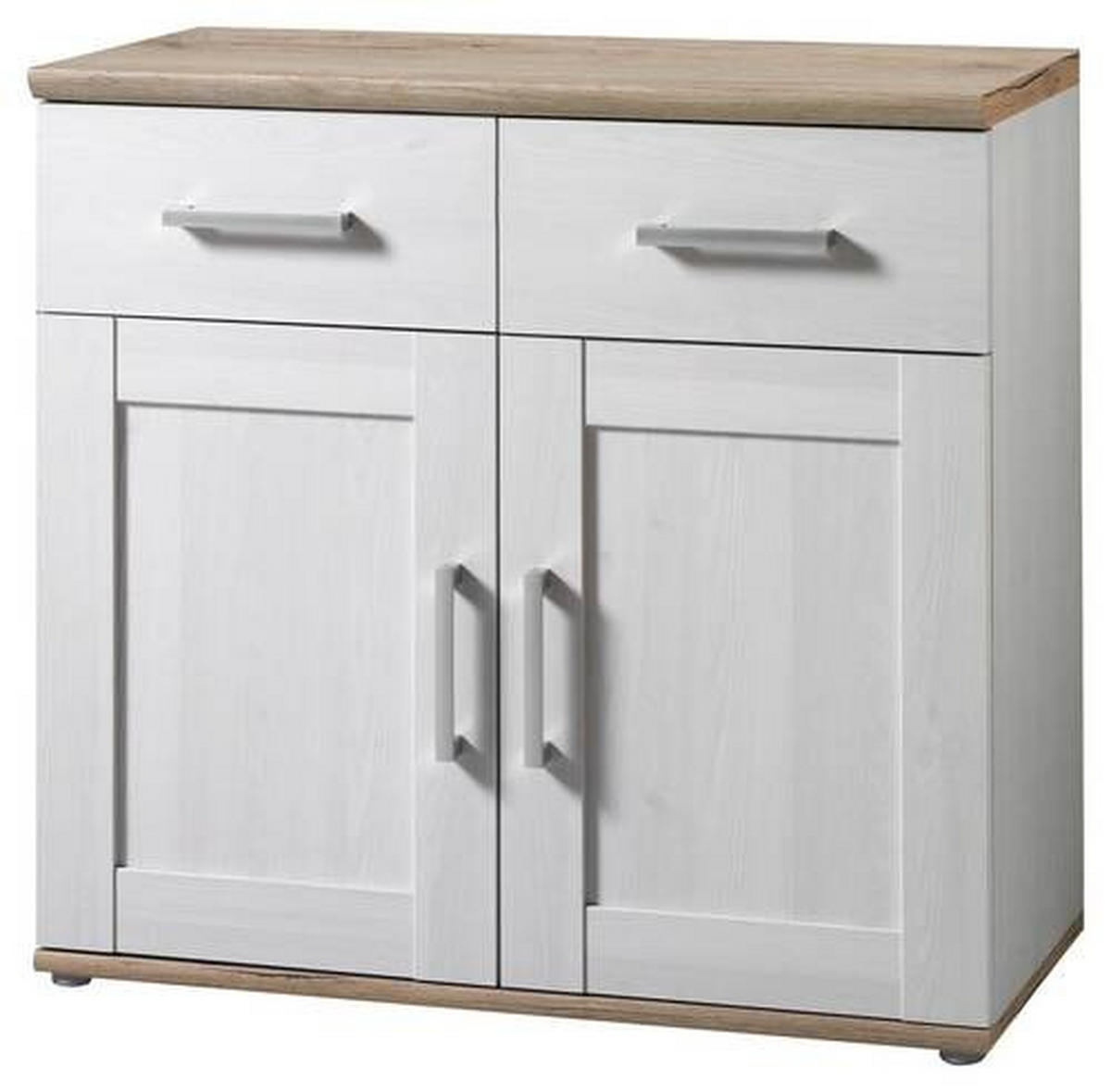KOMMODE 93/89/46 cm Weiß, Lärchefarben von XORA