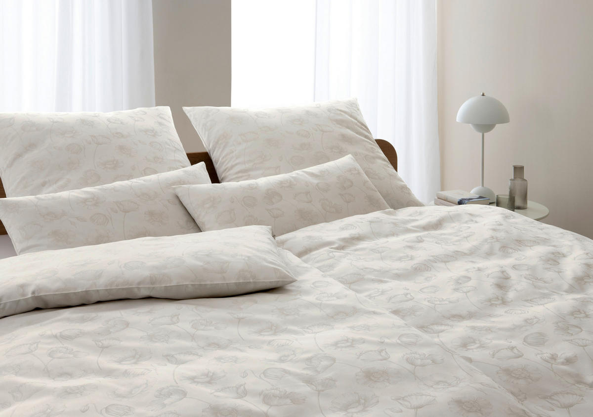 POSTELJNINA POPPY 200/200 cm žakar naravne barve  - naravne barve, Konvencionalno, tekstil (200/200cm) - Elegante