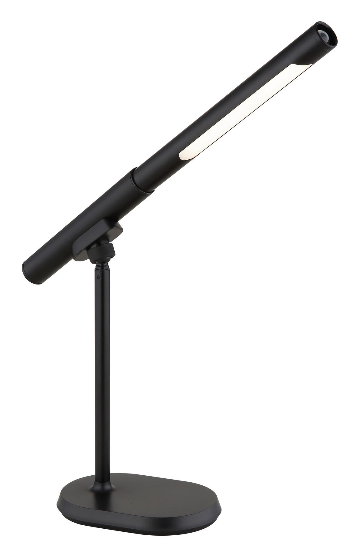 LED-SVETILKA ZA PISALNO MIZO  MILAN   40,4/10,9/44,5 cm          - črna/bela, Design, kovina/umetna masa (40,4/10,9/44,5cm) - Globo