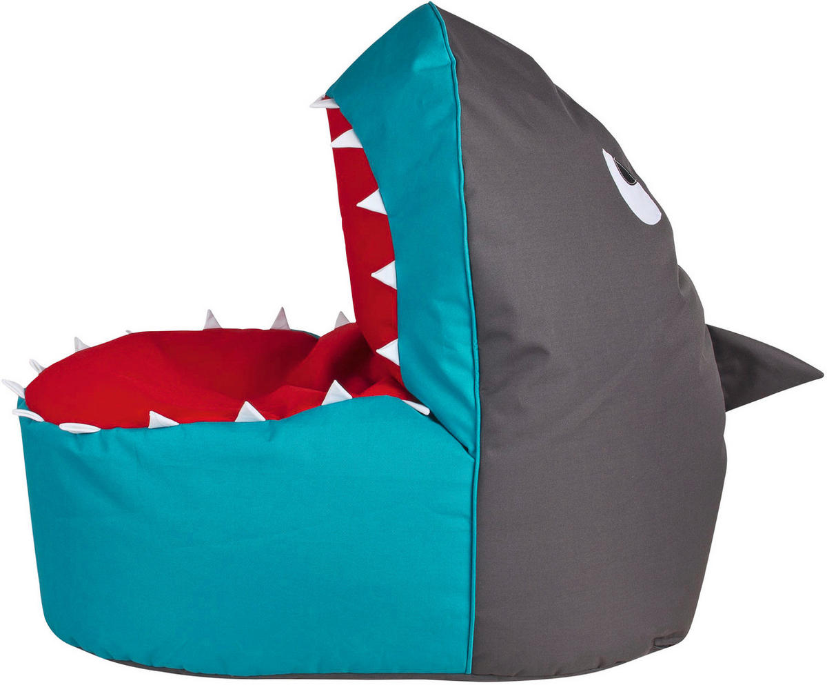 SITZSACK 260 l  - Anthrazit/Rot, Design, Textil (105/60/70cm)
