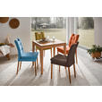 STUHL  in Webstoff Holz, Textil  - Blau/Eichefarben, KONVENTIONELL, Holz/Textil (47/91,5/59cm) - Cantus