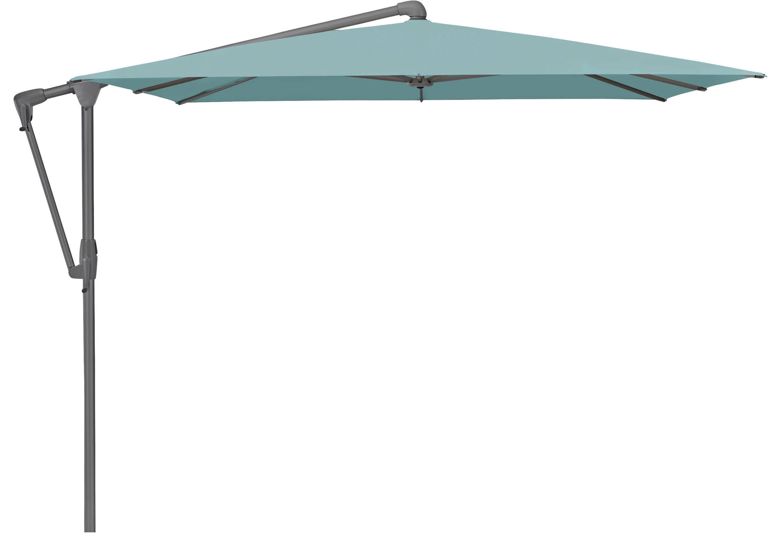 AMPELSCHIRM 270x270 cm Blau  - Blau/Anthrazit, Basics, Textil/Metall (270/270cm) - Glatz