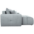ECKSOFA  in Velours Grau  168/298 cm  - Schwarz/Grau, KONVENTIONELL, Kunststoff/Textil (168/298cm) - Carryhome