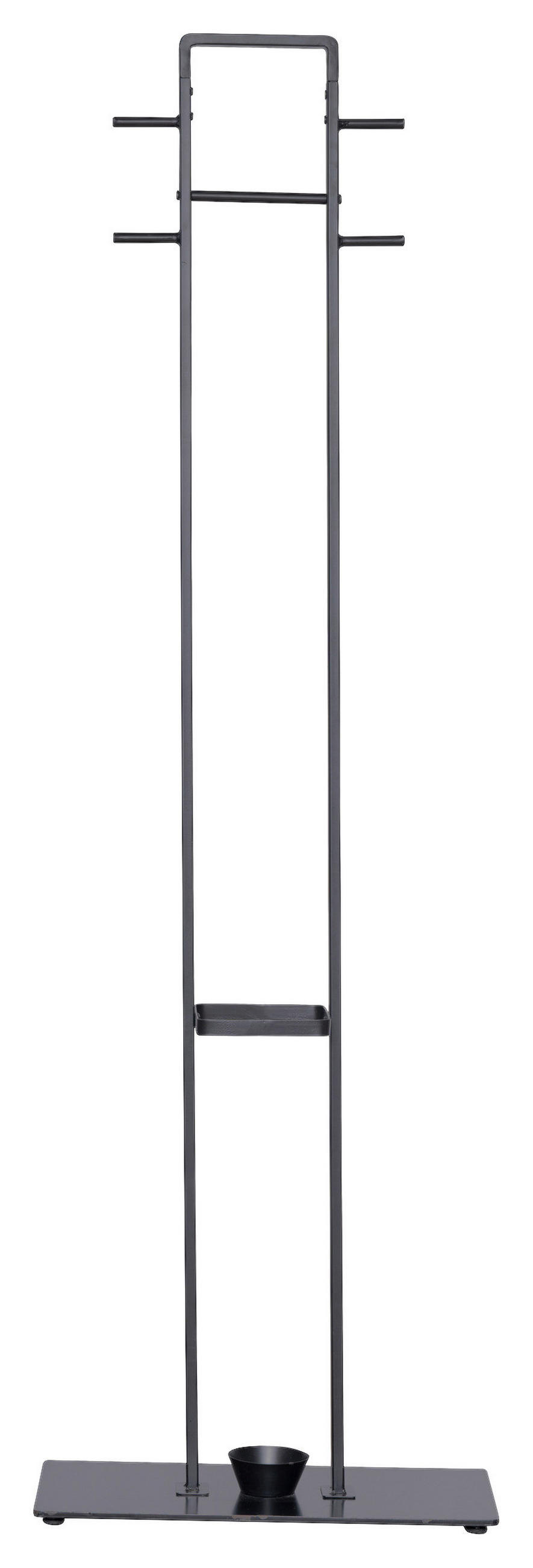 GARDEROBENSTÄNDER in Schwarz 56/180/28 cm   - Schwarz, Design, Metall (56/180/28cm) - Xora