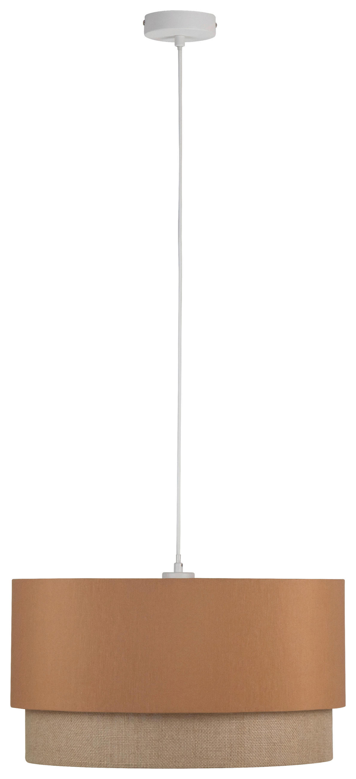 HÄNGELEUCHTE 45/120 cm  - Naturfarben/Mokka, Trend, Kunststoff/Textil (45/120cm) - Collett's Monde