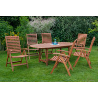 GARTENTISCHGRUPPE EukalyptusholzHartholz  - Akaziefarben, ROMANTIK / LANDHAUS, Holz - Gardenson