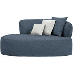 RÉCAMIERE in Chenille Blau, Beige  - Blau/Beige, MODERN, Kunststoff/Textil (166/86/105cm) - Hom`in