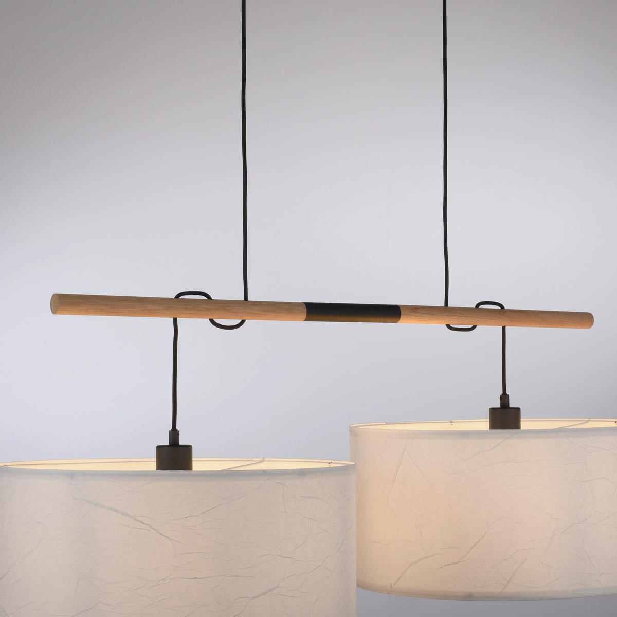 HÄNGELEUCHTE Sofie 107/44/120 cm   - Weiß, Natur, Papier/Metall (107/44/120cm)