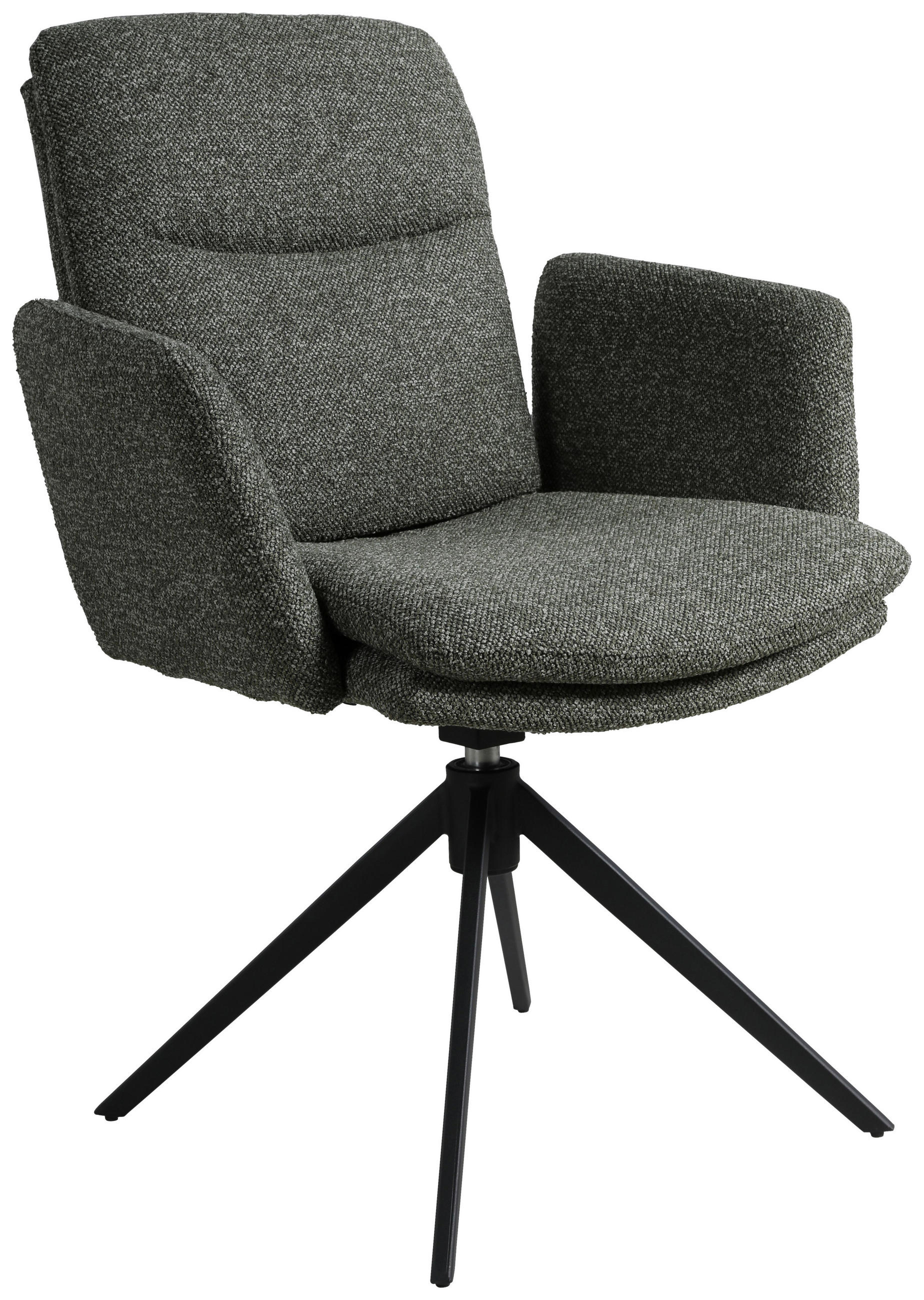 NASLANJAČ, kovina, tekstil temno zelena  - črna/temno zelena, Design, kovina/tekstil (62/88/64cm) - Novel