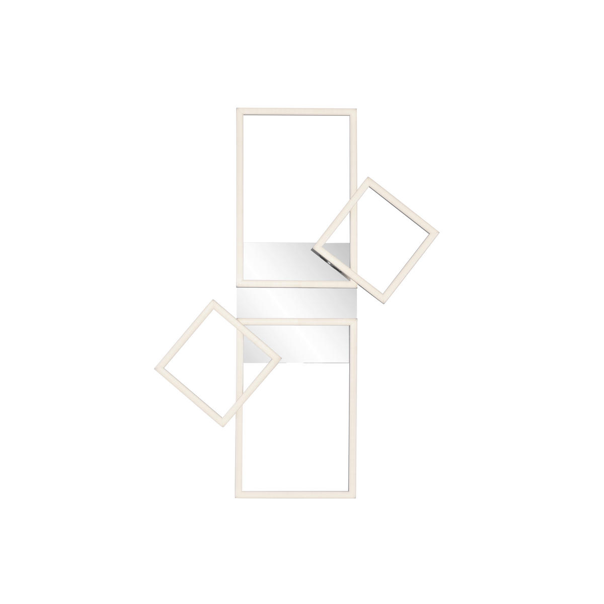 LED-DECKENLEUCHTE 65/75/33,8 cm   - Alufarben/Nickelfarben, Basics, Kunststoff/Metall (65/75/33,8cm)